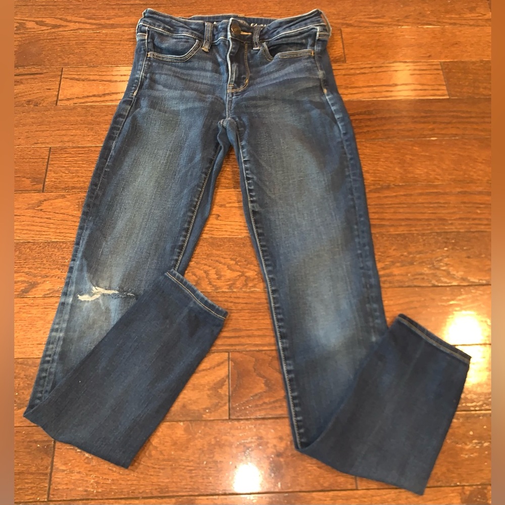 American Eagle Next Level Stretch Skinny Jeans Women’s 2 Long‎ Y2K